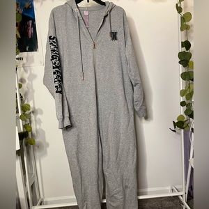 Savage X Fenty Forever Savage Hooded Onesie in Gray